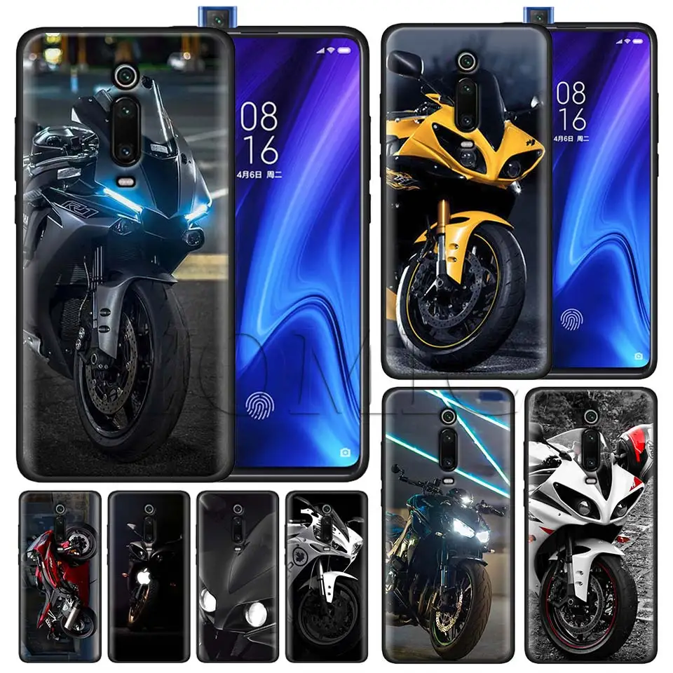 

Best Latest Cool motorcycle Black Case for Xiaomi Redmi Note 7 7s K20 5 6 Pro Redmi 6 6 5 5Plus 4X S2 Y3 Silicone Soft Case