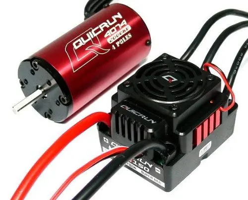 HOBBYWING QUICRUN 4074SL 2000KV Sensorless Brushless Motor & 150A ESC & LED Program Card for 1/8