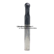 Nuevo 2 FLAUTA: 12mm carburo bola final molinos de acero de tungsteno de fresadora CNC más alto de dureza: 45HRC R6 * 12*24*100mm