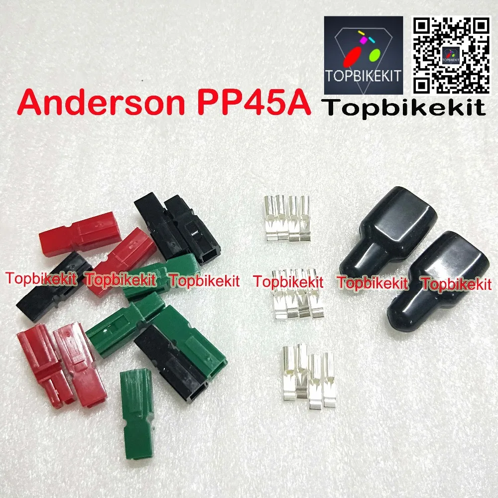 Cheap For Anderson 45A Powerp Power Connector Plug Red Black Green for Ebike Golf Car Ebike charger 1