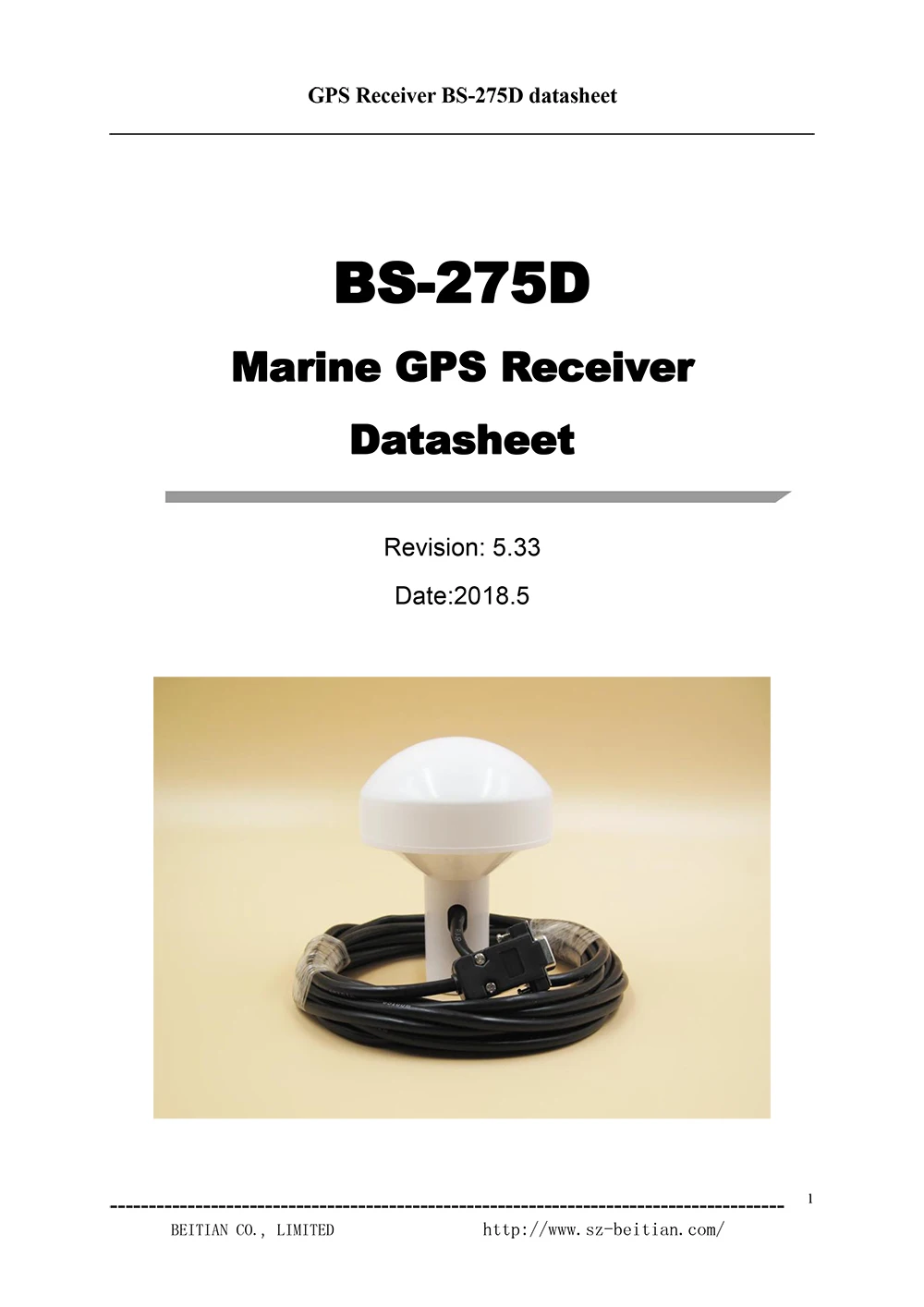 GPS Receiver BS-275D datasheet-1
