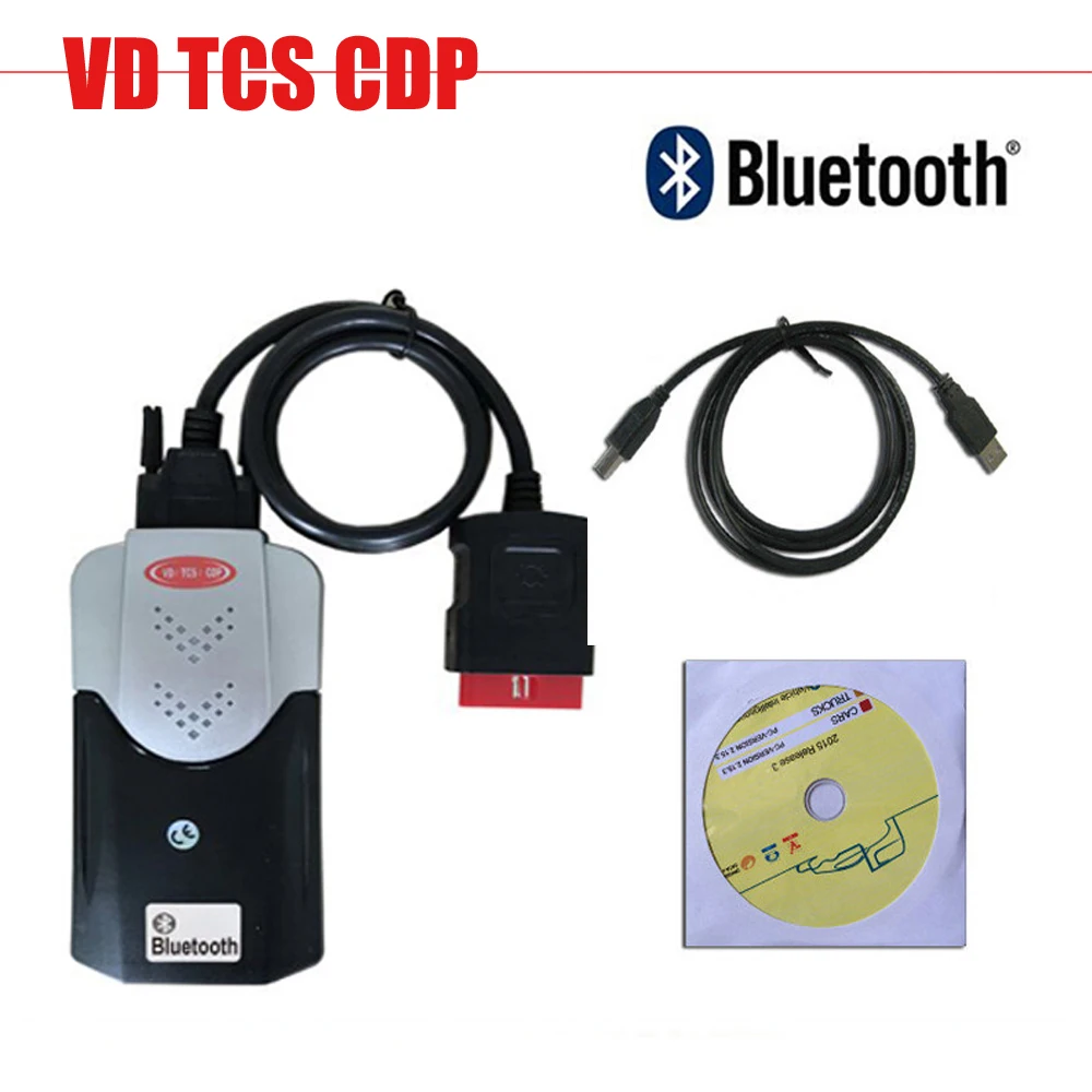 

New vci VD TCS CDP PRO 2016.R0 With keygen bluetooth interface obd2 diagnostic scanner as multidiag auto tool for cars trucks