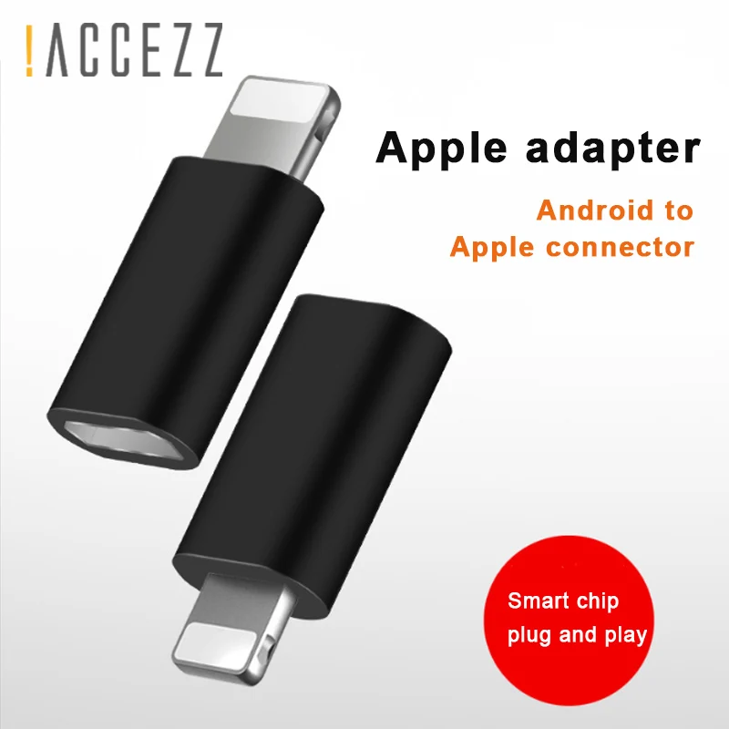 

!ACCEZZ Micro USB Female For Apple Adapter OTG Converter Charging Data For iphone 5 6 7 8 Plus XS MAX XR For ipad Mini Adapters