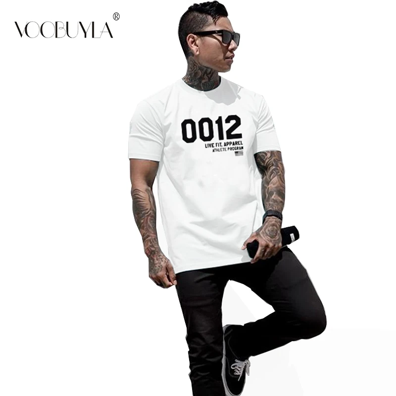 

Voobuyla Men Running T-shirt Designer Quick Dry T-Shirts Running Slim Fit Tops Tees Sport Fitness Gym T Shirts Plus Size 3XL
