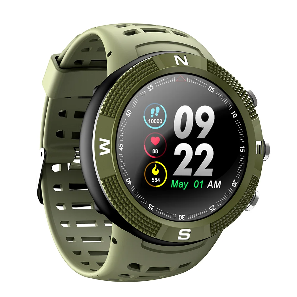 

DTNO.1 F18 Smart watch Sport Bluetooth 4.2 IP68 Waterdicht Smart Horloge GPS Bericht Herinnering Stappenteller Sleep Monitor
