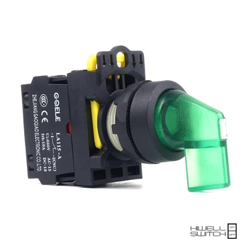 

5 PCS Push button switch Selector switch Long handle 2-Position LED Momentary IP40 1NO 1NC 1N0+1NC 2NO 2NC LA115-A1-11CXD-R31