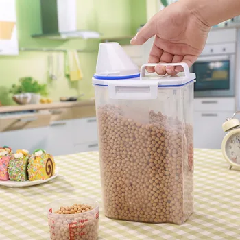 

Plastic Sealed Cans Kitchen Grain Cereal Jar Food Storage Box Tank Storage Box Plastic Box Food Container