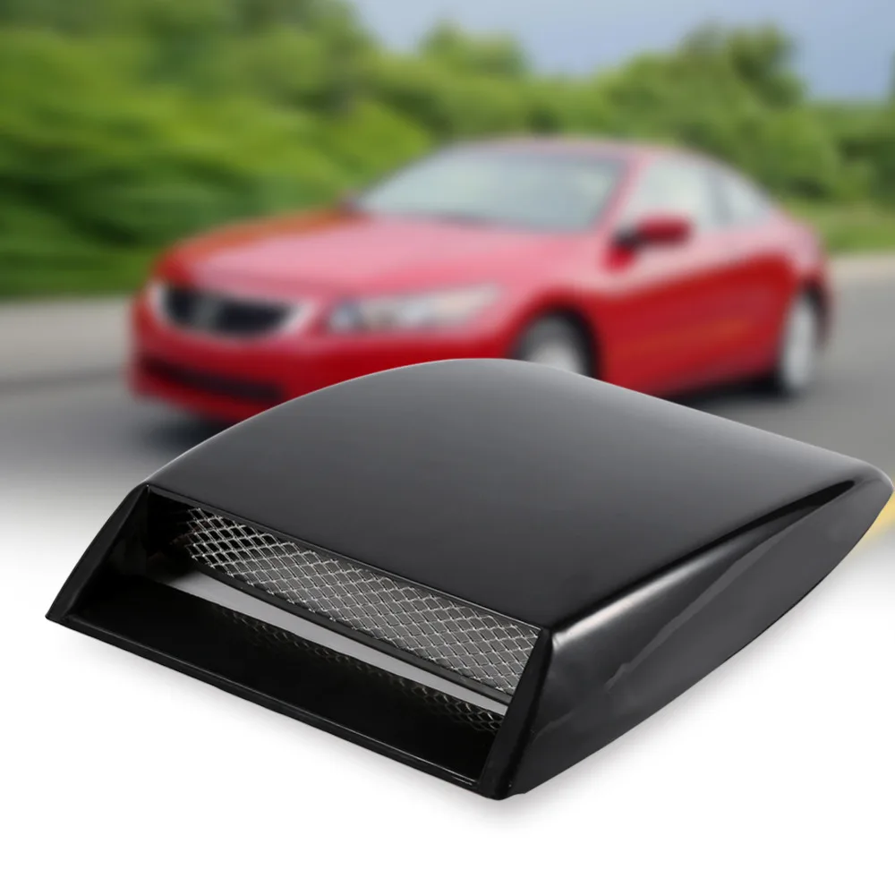 

Black Universal Car Decorative Air Flow Intake Scoop Bonnet Vent Cover Hood
