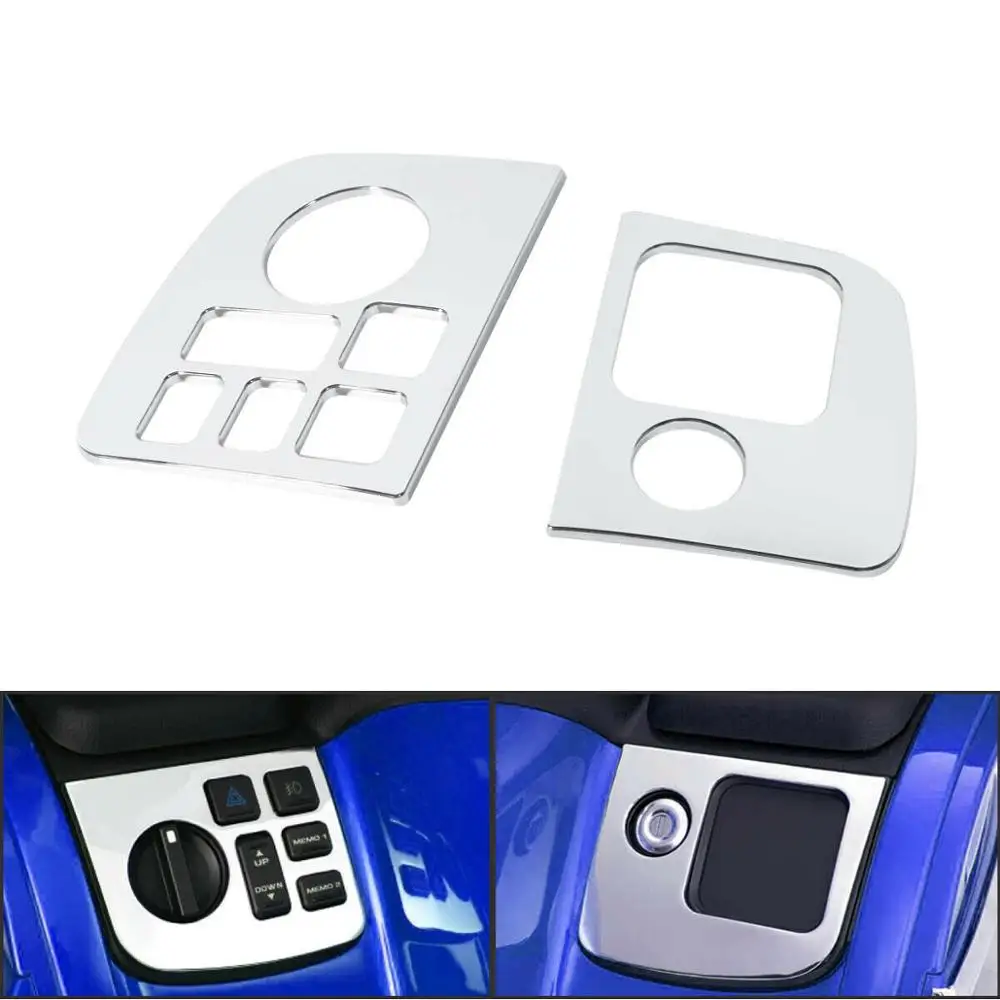 

Motorcycle Left/right Chrome Control Accent Fairing For Honda Goldwing 1800 GL1800 01-11 09