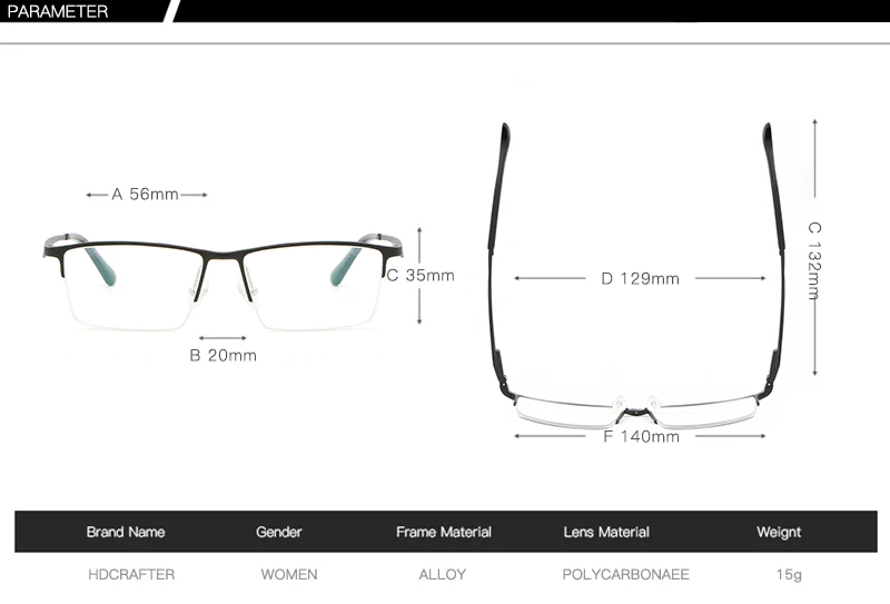 HDCRAFTER очки для близорукости по рецепту, оправа для очков, мужские Оптические очки, оправа для женщин, компьютерные очки для чтения