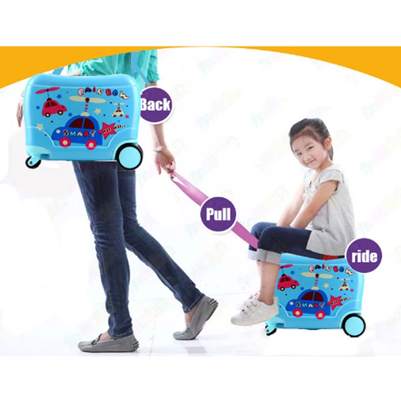 

2019 New Anime stereo Student children trolley case kids Cute Travel suitcase boy girl cartoon school backpack Riding luggage