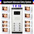 Best Price as low as $651.99 7 Inch Monitor Apartment Intercom System Video Intercom Doorbell Door Phone Video Door IR Night Camera 1V10