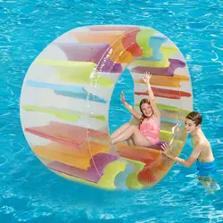 Надувной ролик поплавок мяч бассейн колесо 36 дюймов подушка для ванной воды ролик трава спортивная игрушка плавающий многофункцион