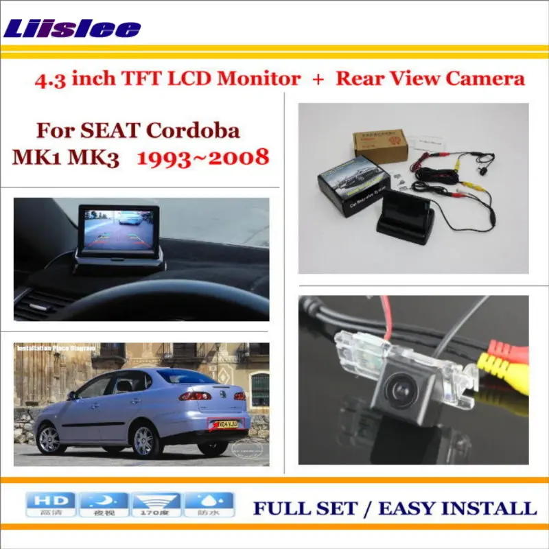 Автомобильная камера для SEAT Cordoba MK1 MK3 1993-2008 заднего вида ЖК-монитор 4 3 дюйма