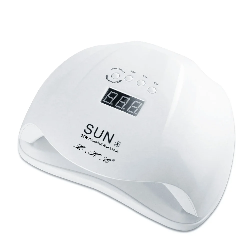Дешево LKE 54 Вт 48 Вт Сушилка для ногтей Dual power UV ногтевые лампы для отверждения Гель лак для ногтей маникюр 10 s 30 s 60 s с автоматическим датчиком Сушилка ...