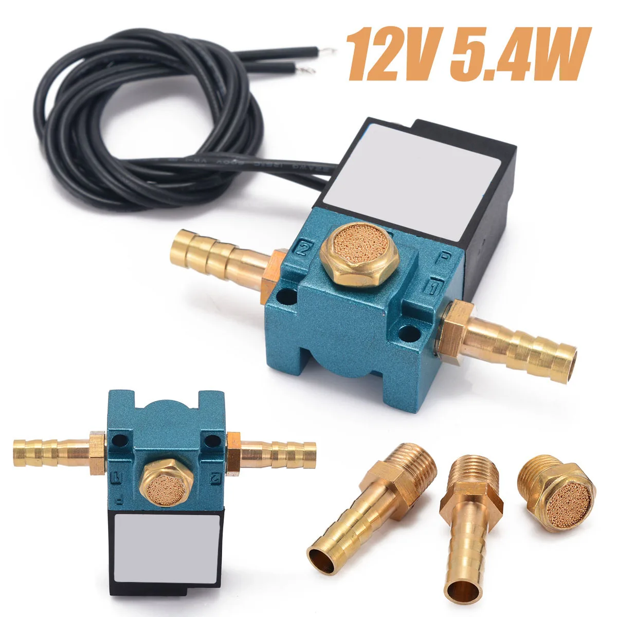 1set 12v MAC 3 Port Electronic Boost Control Solenoid Valve 35A-AAA-DDBA-1BA 5.4W 120 PSI With Brass Fittings Kits