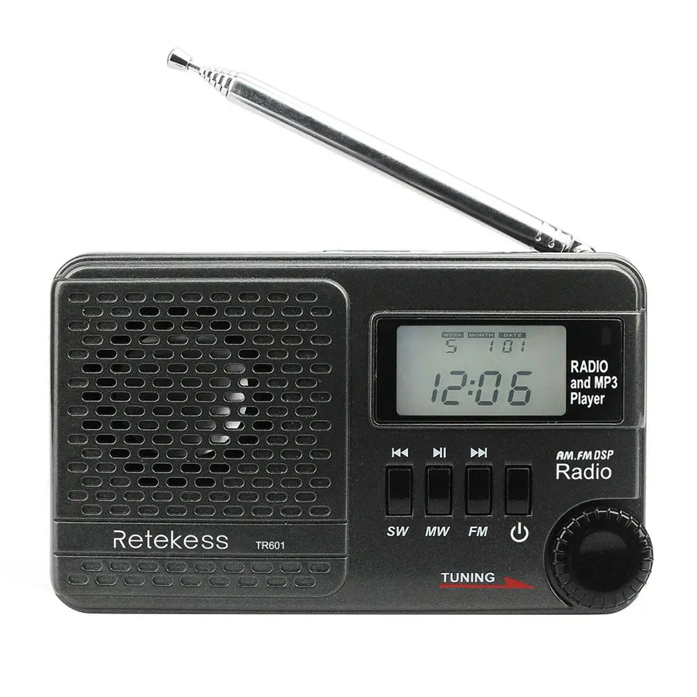 Автомобильный радиоприемник TR601 FM AM SW мини mp3 плеер многодиапазонный цифровой