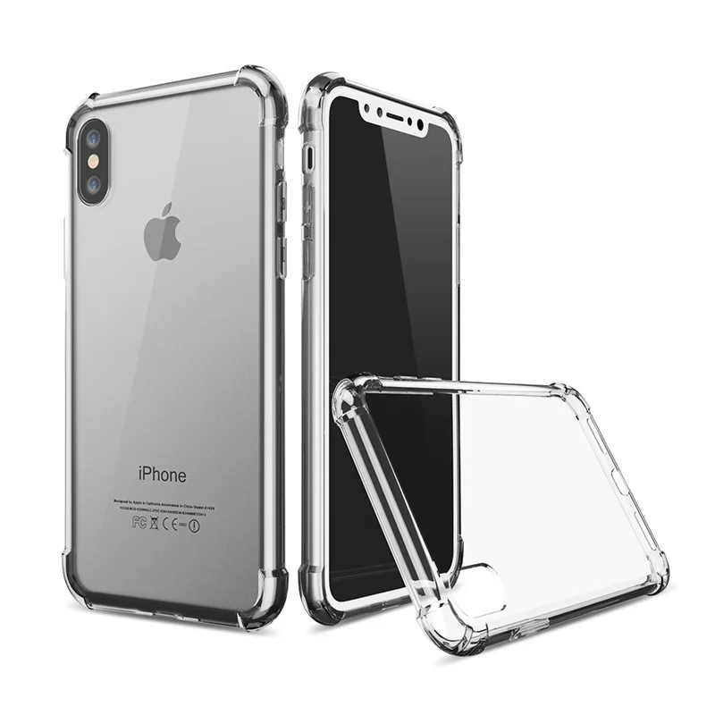 

Heavy Duty Protection Silicone Case for iPhone XS Max XR Super Shockproof Clear Soft TPU Cover Case for iPhone 6 6S 7 8 Plus