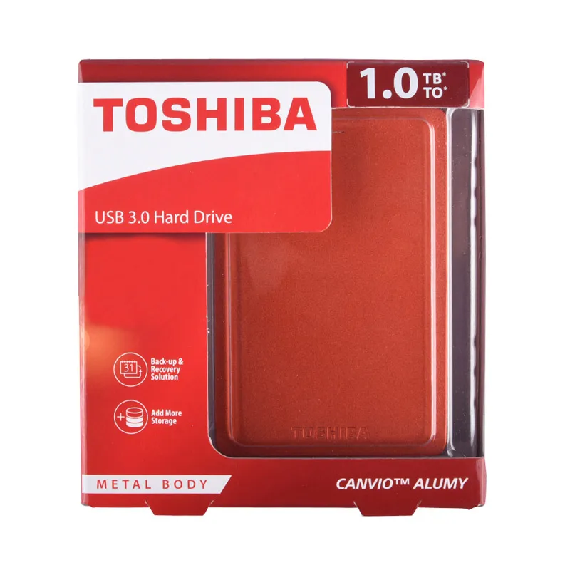 Внешний жесткий диск TOSHIBA 1 ТБ 2 1000 ГБ Гб HDD 5 дюйма USB 3 0 тонкий металлический корпус