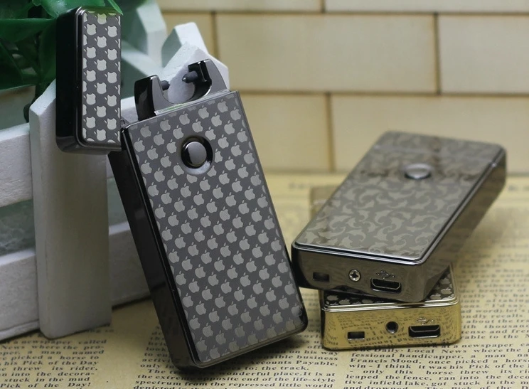 

High Quality Plused ARC with Button Switch Windproof Electronic Rechargeable USB Flameless lighter