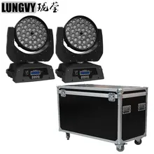 2 шт./партия Flightcase Новинка 36*10 Вт зум движущийся луч света RGBW Led движущиеся головы мыть луч эффект света