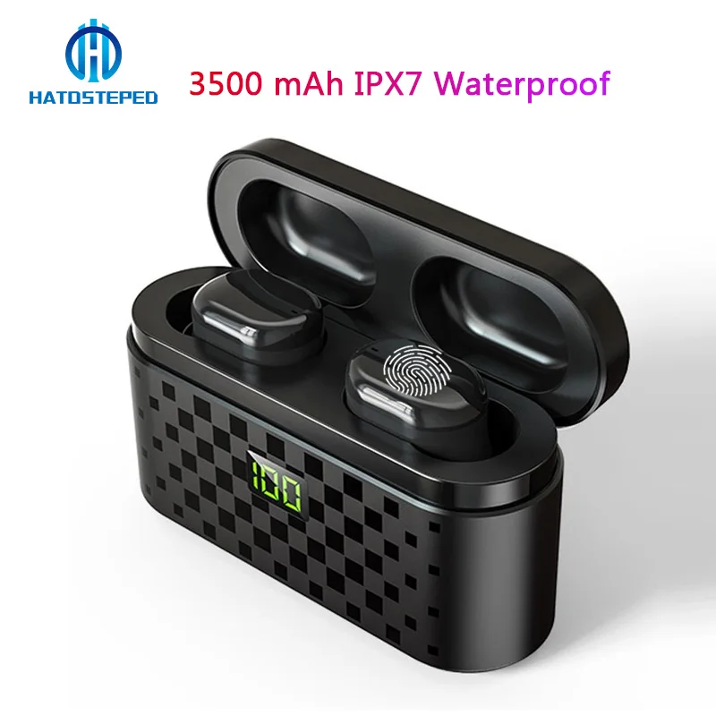

Bluetooth Headphones TWS Earbuds Wireless Bluetooth 5.0 Earphone Touch with LED display 3500mAh Charging Box Stereo Headset