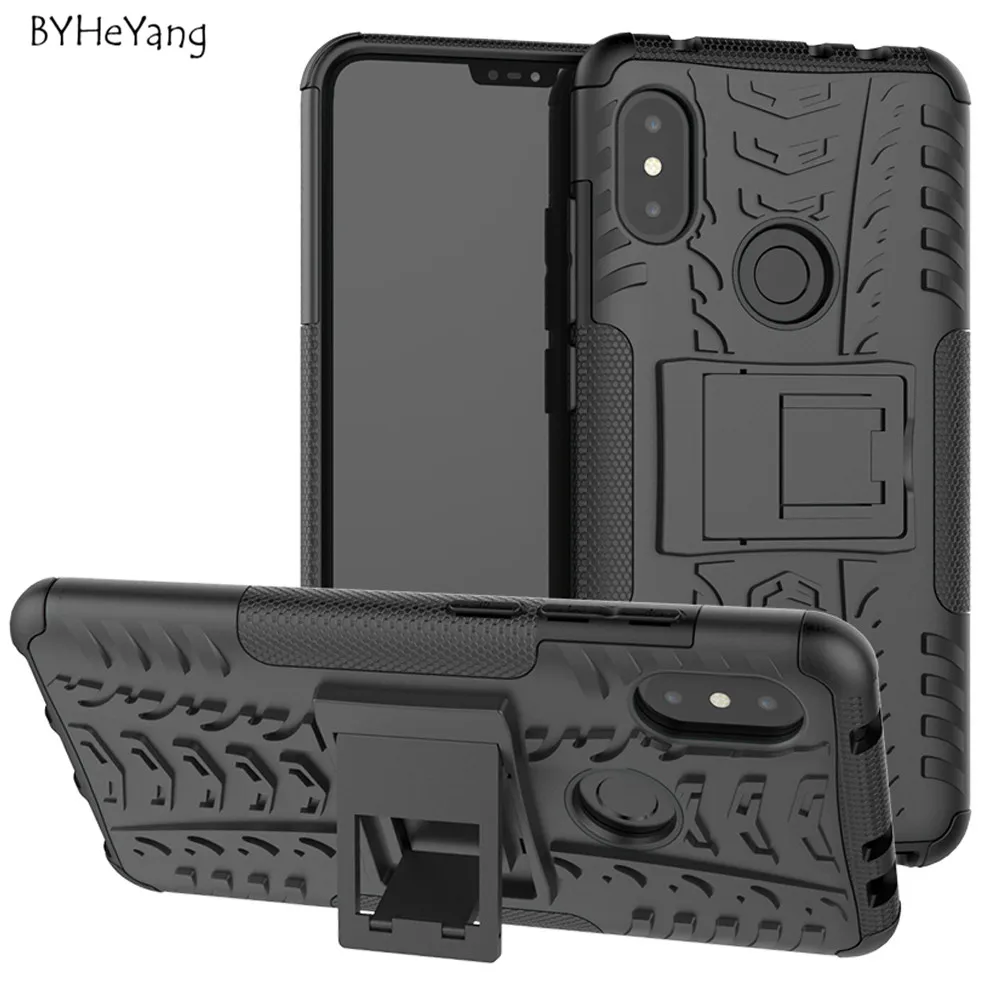 

For Xiaomi Redmi Note 6 Pro Case Global Version TPU+PC Silicone Kickstand Cover Armor Case for Xiomi Redmi Note6 Pro Phone Cases