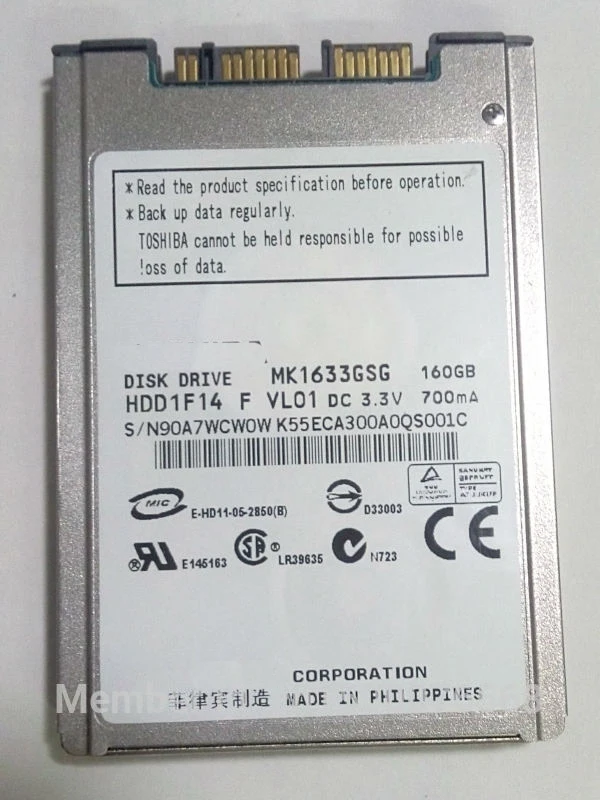  Nuevo 160 GB HDD 18 