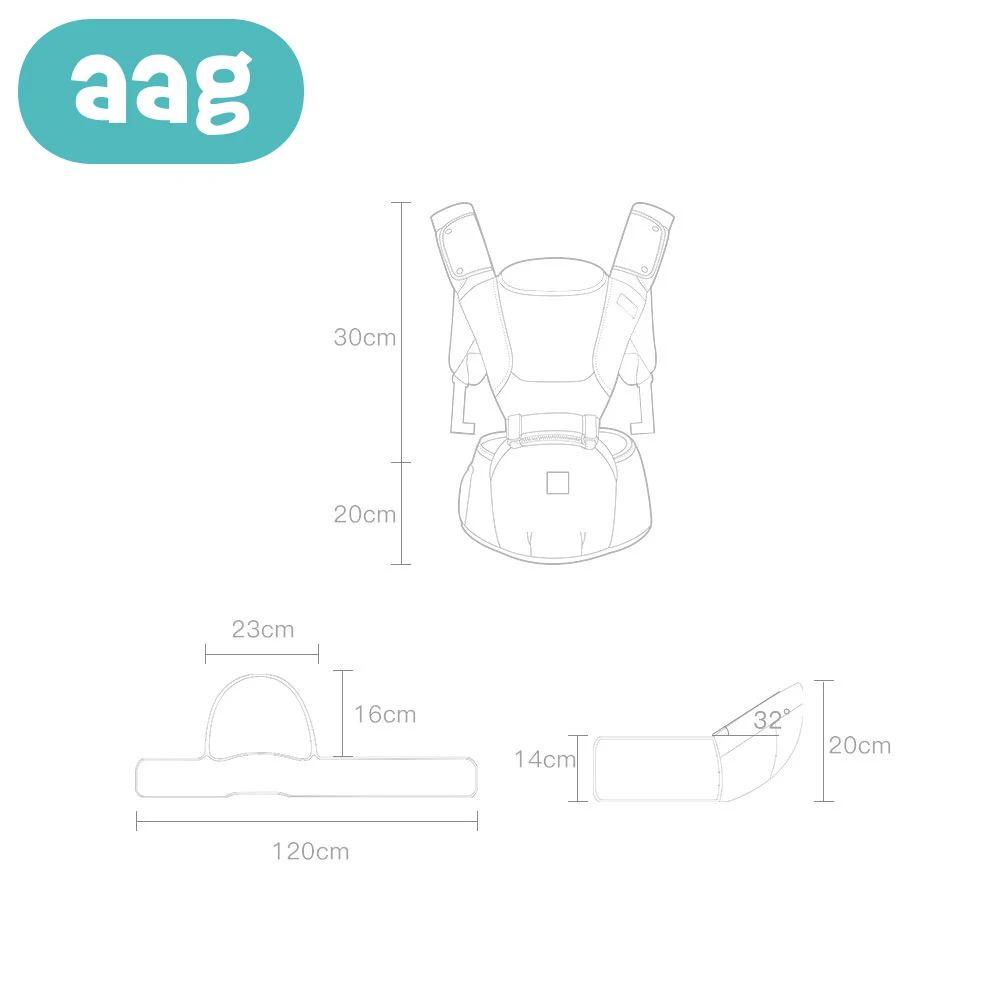 AAG, эргономичная переноска для ребенка, переносная Детская сумка на подтяжках, рюкзак, Хипсит, дышащий кенгуру, Детская накидка, слинг, предотвращающий о-образные ножки