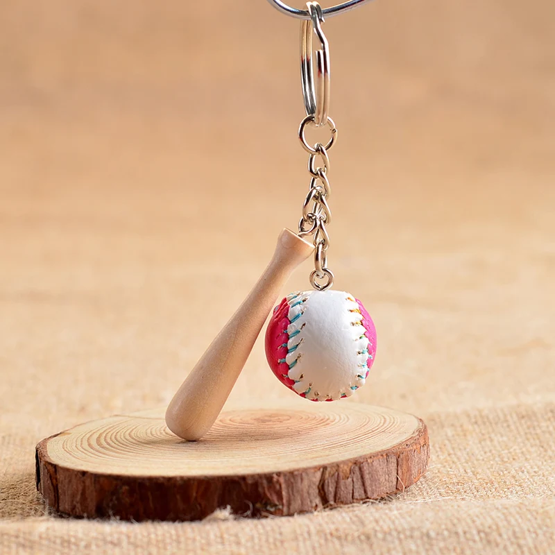 Keychain Men and Women Key Chain Metal Leather Baseball Sporty Stylein Key Chains from Jewelry