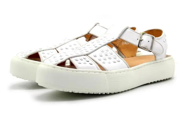 Summer leather sandals men's breathable rivet roman handmade men's shoes casual men sandals Summer leather sandals men's breathable rivet roman handmade men's shoes casual men sandals