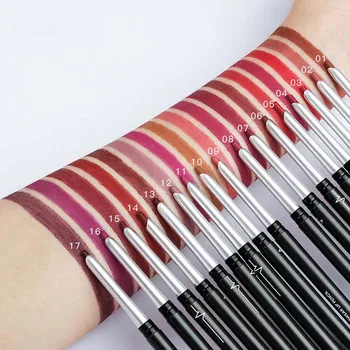 

17 Colors Matte Lip Liner Smudge Proof Long Lasting Lip Pencil for Women Makeup Lipstick Professional Makeup Lip Gloss Lip Glaze