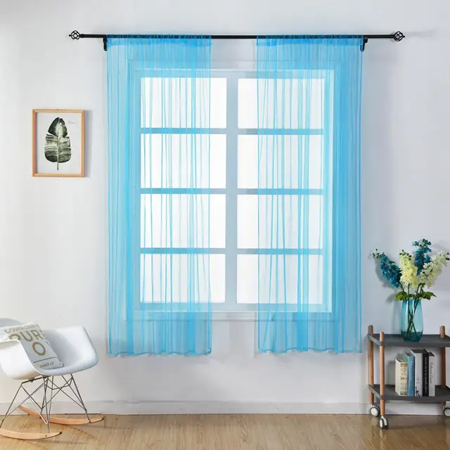 Foglie di Pura Cortina di Tulle Trattamento di Finestra Del Voile Drape Valance Foglie di Pura Cortina di Tulle Trattamento di Finestra Del Voile Drape Valance