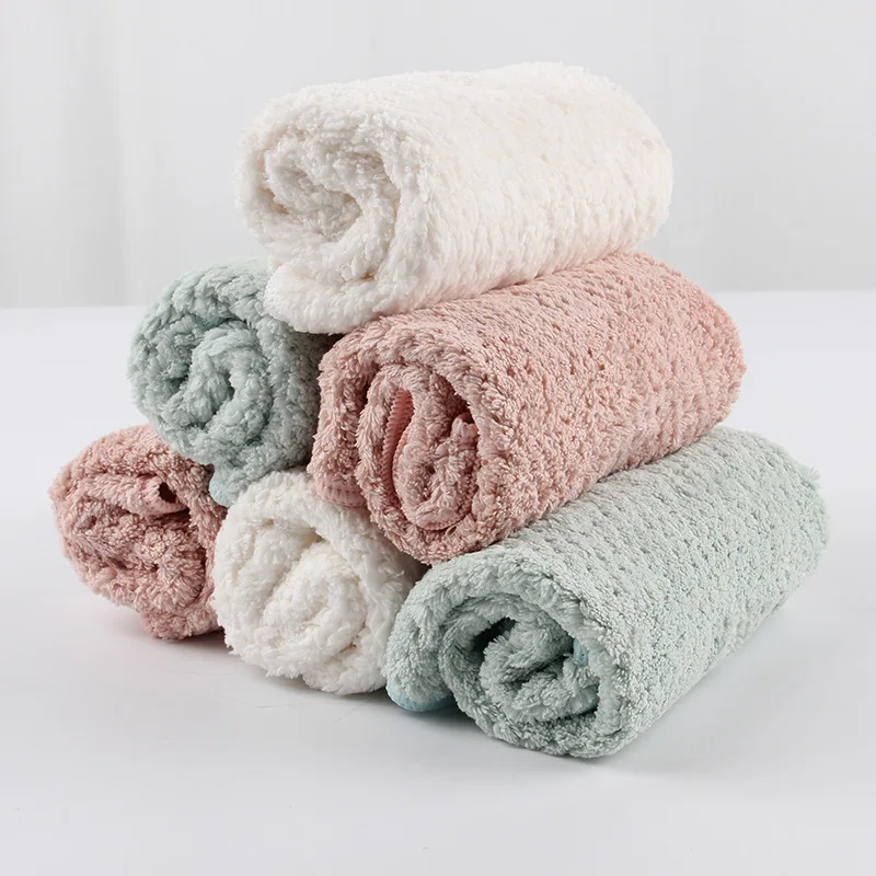 3 Packs Microfiber Coral Fleece Quick Dry Dust Cleaning Cloth Wipes