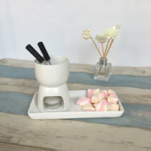 Mini service à Fondue au chocolat, Mini Pot à Fondue au fromage, pour servir le thé au thé