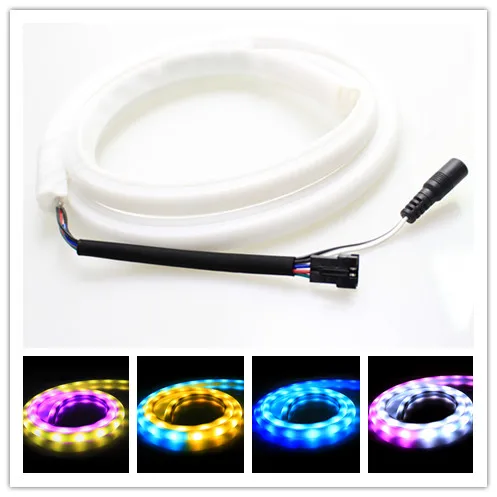 WS2811 10IC 30led гибкая белая трубка Радужная Светодиодная лента DC 12V Пиксельная полоса