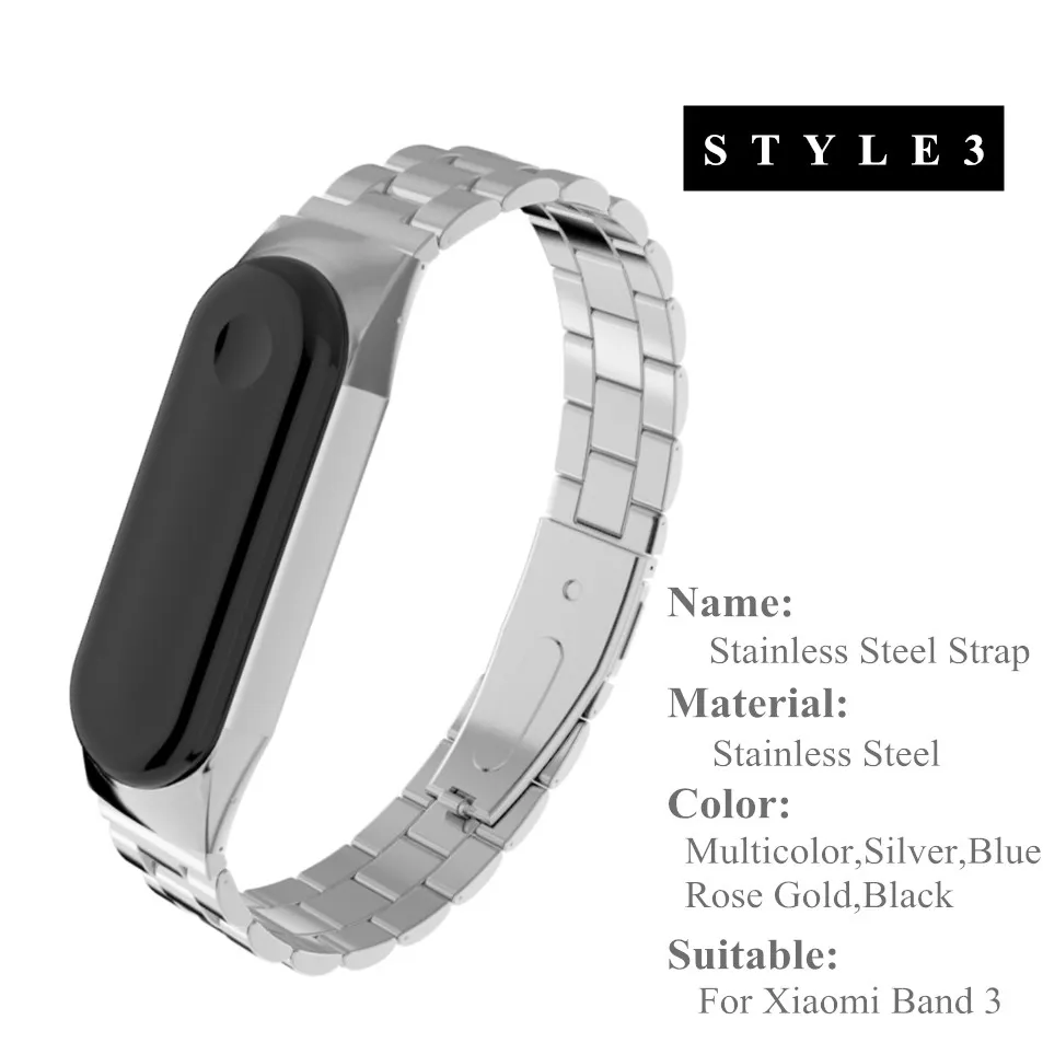 Для Xiaomi Band 3 ремешок из нержавеющей стали сменный Браслет Miband умный Миланская