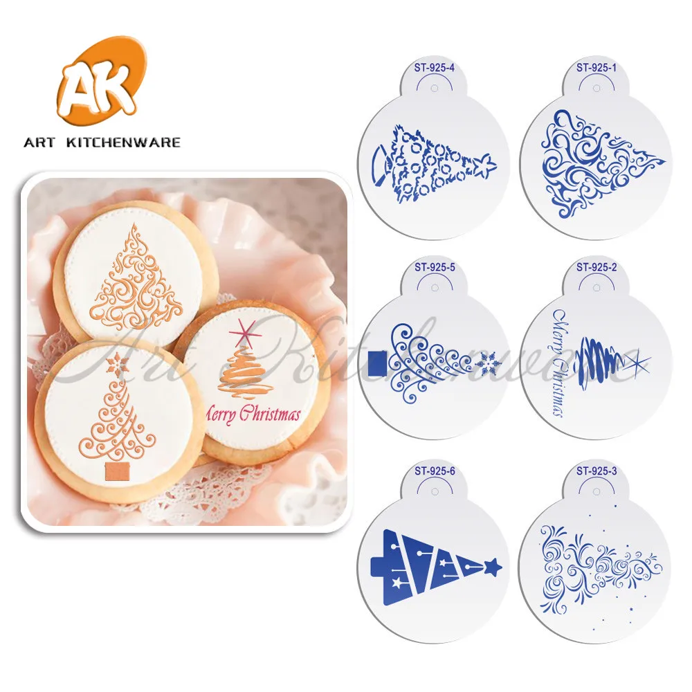 Us 326 32 Di Sconto6 Pzset Disegno Speciale Alberi Di Natale Torta Stencil Mold Strumento Di Cottura Per Merry Christmas Cookie Decorazione St