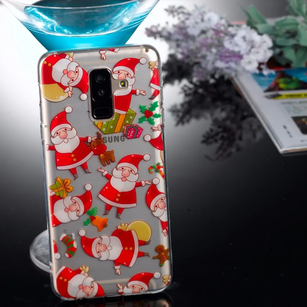Рождество Санта Клаус чехол для телефона samsung Galaxy A6Plus A8Plus J3 J4 2018 Note 8 Coque | Мобильные