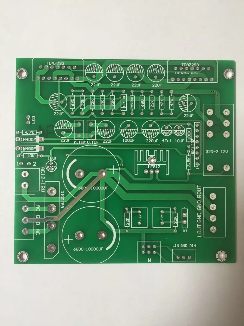 Fannyda TDA7293 Плата усилителя мощности 2,0 усилители мощности усилитель PCB пустая плата схемы доска для "сделай сам"