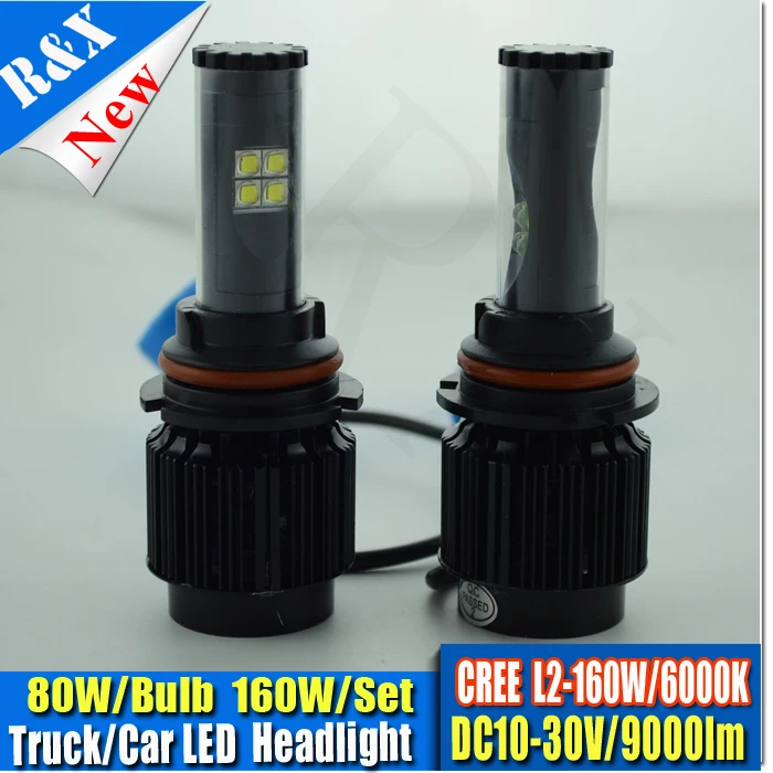2015 New 9007 Led Headlight Bulb 80W 4500Lm Car Headlamp Conversion Kit High/Low 360 Beam Auto Car Lamp Bulbs With Fast Cooling one set 9004 cree led headlight conversion kit high low beam hb2 auto car moto car styling led headlamp driving lamp bulbs white