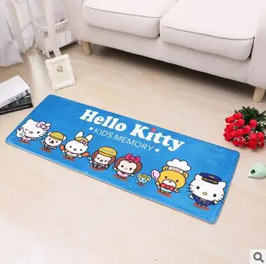 40*60 см, 50*80 см hello kitty фланелевые детские ковры для декора спальни для гостиной, ванной комнаты, дома, супер мягкий ковер - Цвет: Blue party