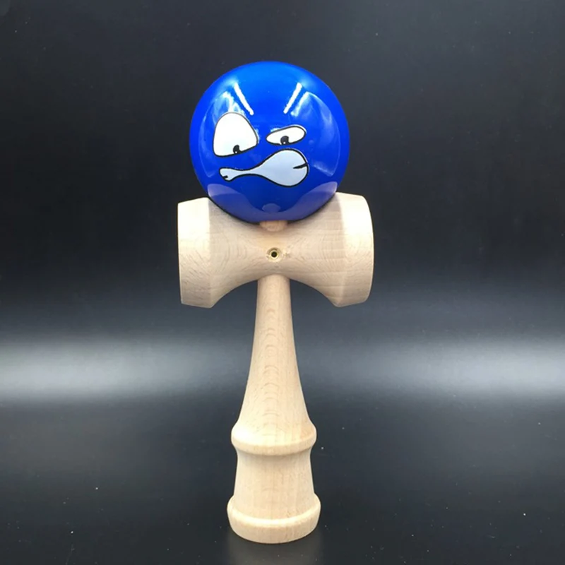 6 см пародия забавное лицо Kendama Бук деревянные жонглирование умелые шары профессиональный спорт на открытом воздухе игрушки для детей взрослых