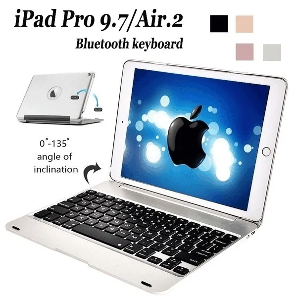 

2019 new Ipad pro&Air2 clamshell Bluetooth keyboard case Air2, portable iPad keyboard wireless Bluetooth connection charging