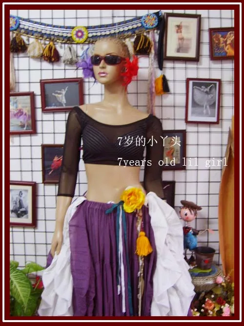 

Transparent thin belly dance Top CP13