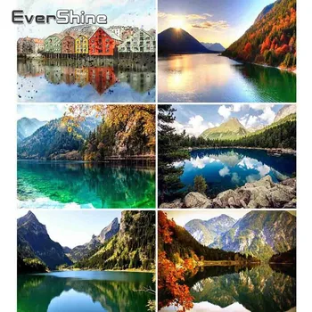 

Evershine 5D Diamond Beaded Painting Landscape Diamond Embroidery Scenery Cross Stitch Kit River Diamond Crystal Mosaic Decor