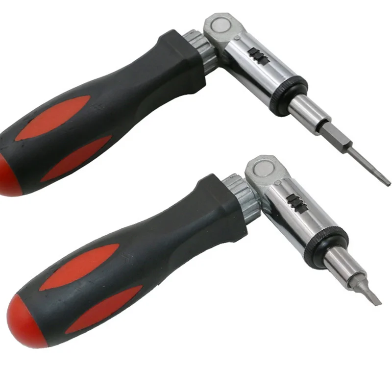 

0-180 Degree Multi Function Ratchet Screwdriver 1/4 Inch Inside Hexagon Interface Adjustable Angles Screwdriver