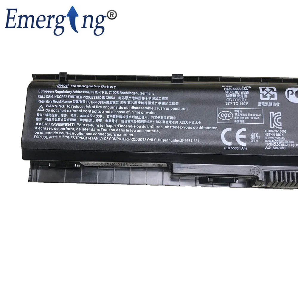 10,95 V 62WH ноутбук Батарея PA06 для hp двумя способами; женские 17-w000 17-w200 17-ab000 17t-ab200 HSTNN-DB7K 849571-241 849911-850