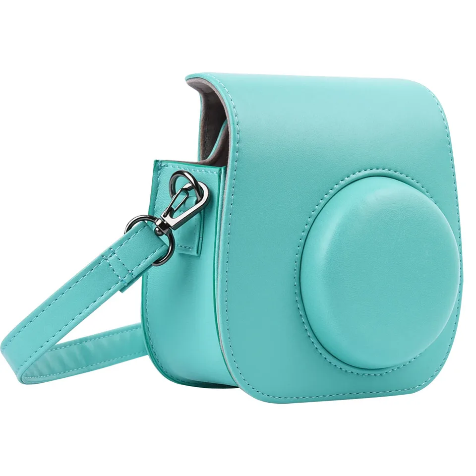 teal leather purse