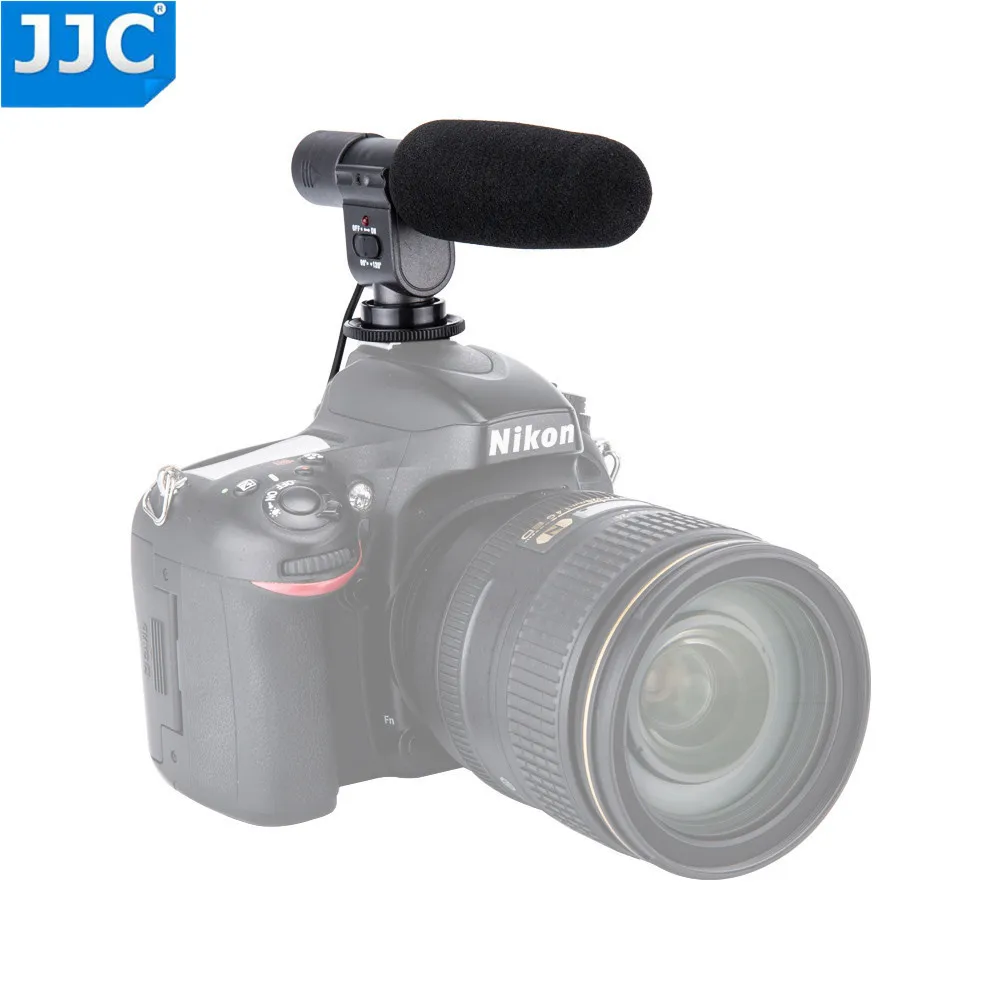 JJC стерео микрофон для CANON 60D 70D 80D 5D Mark II III 6D 7D для NIKON D5500 D5300 D3300 D4S D7200 D7100 D750 D810 D5200